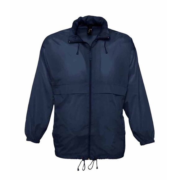 SOLS Unisex Mens /Womens Surf Windbreaker Lightweight Outdoor Jacket /Coat / Nav - Picture 1 of 5